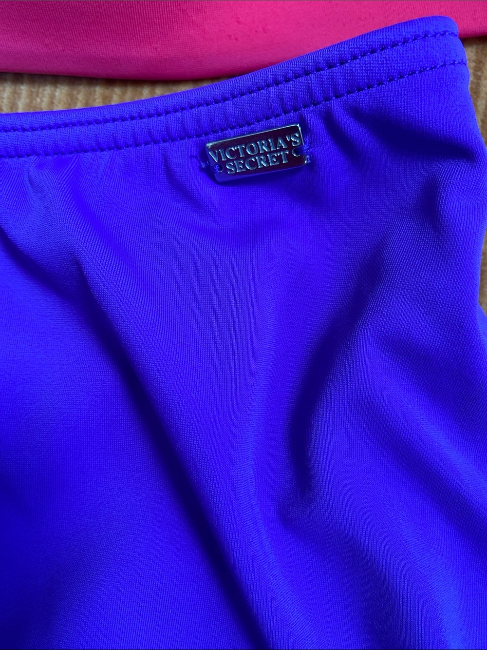 Victoria's Secret Vivid Purple Orange Pink Bikini Top S & Swim Skirt M Beach Set - Picture 9 of 13